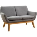 Lorell Lorell® Quintessence Collection Upholstered Loveseat - Gray LLR68962